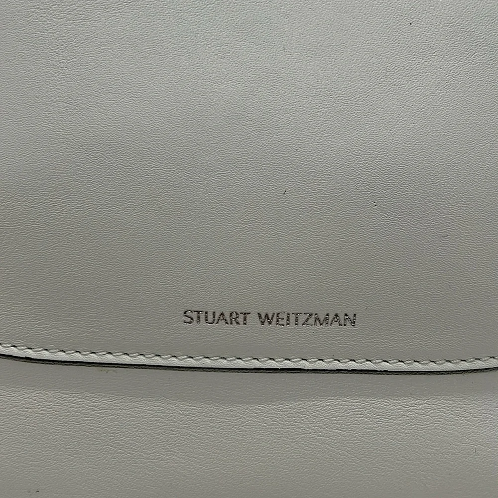 Stuart Weitzman NWT Off White Calf Leather Small Dorian Crossbody Bag Purse 🌸🌸 - Picture 3 of 12